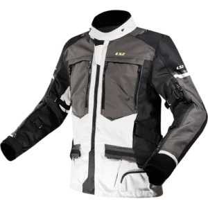 LS2 NORWAY RIDING JACKET BLACK GREY YELLOW - CE CLASS AA CERTIFIED